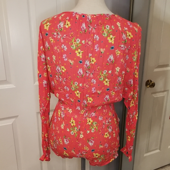 MNG orange floral romper XS - Picture 2 of 11